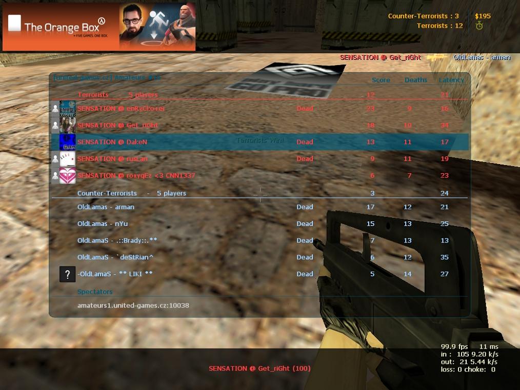 sensation vs OLDlamas